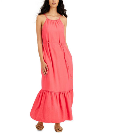 Inc International Concepts Womens Halter Maxi Dress 10840145 Sunset Berry Pink 2