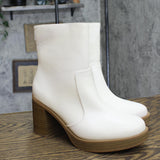 Universal Thread Jenna Platform Boots with Memory Foam Insole Off White 9M