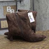 A New Day Justice Mid-Calf Boots Faux Suede 94568888 Brown 6.5M
