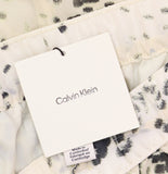 Calvin Klein Printed Pull-on Wide Leg Lined Pants Light Gray Print Multi XL