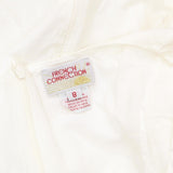 French Connection Womens Lined A-Line Ruffle Babydoll Woven Dress White 8