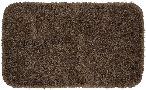 Garland Rug Solid Shaggy Washable Nylon Bath Rug Mat Mocha Brown 24 in. x 40 in.