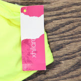 Xhilaration Juniors Zip Front Bralette Bikini Top 76565817 Neon Yellow M