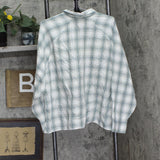 Levis Size Harrison Cotton Long Bebe Plaid Button Up Shirt Dark Forest Green 1X