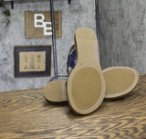 Journee Collection Womens Lavine Multi Strap Sandals LAVINE Navy Blue 9M