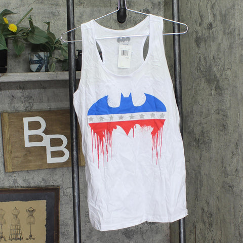 Batman Juniors  Graphic Tank Top White L