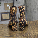 A New Day Tigris Block Heel Ankle Boots 94568629 Tiger Print Black Multi 8.5M