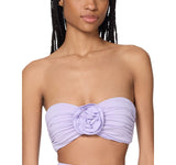 Kate Spade New York Womens Bandeau Bikini Swim Top Frosted Violet Purple M