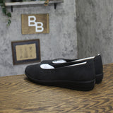 Easy Spirit Womens Alessia Perforated Demi Wedge Flats SEALESSIA3 Black 11W