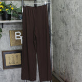 Auden Womens Variegated Ribbed Knit Elastic Waistband Pajama Pants Dark Brown S
