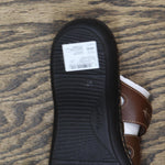 Clarks Women's Collection Laurieann Bella Flat Sandals Dark Tan Brown 7M