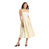 A New Day Womens Midi Woven Halter Dress 94439753 Cream Off White XL