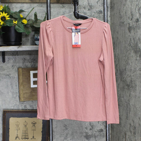 Well Worn Womens Long Sleeve Crewneck Shirt Top 1797406