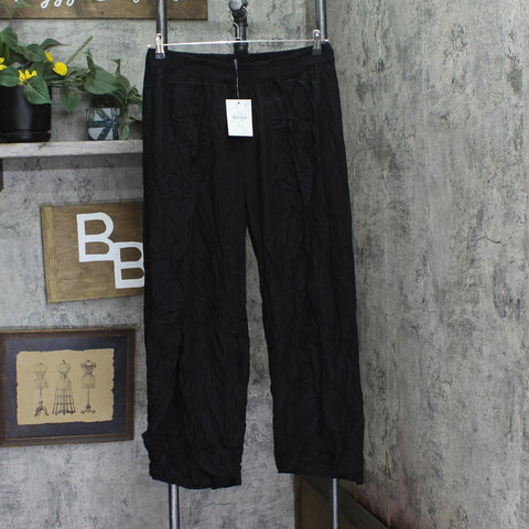 Raviya Womens Front-Slit Pants Black L