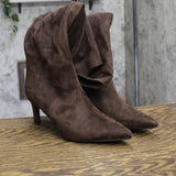 A New Day Womens Justice Boots Faux Suede Heeled 94568891 Brown 8M