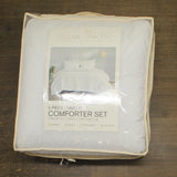 Clean Spaces 5-Piece Microfiber Comforter Set Bedding MCH10-2322 White Twin XL