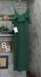 RACHEL by  Rachel Roy Womens Greener Off the Shoulder Ruffle Jumpsuit Green XS