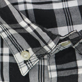 Chaps Mens Easy Care Long Sleeve Button Up Pocket 166c1dc1991c96 Black Plaid XL