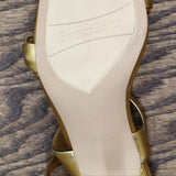 Franco Sarto Womens Belle Heels Sandals Shoes E5886S2 Gold Yellow 6M