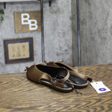 A New Day Womens Camille Satin Slingback Bow Flats 94648290 Brown 6M