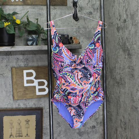 Anne Cole Paisley Parade V-Wire One Piece Swimsuit Paisley Parade Pink Multi 16W