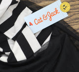 Cat & Jack Girls Long Sleeve Halloween Striped Tulle Dress 90628278 Black XL