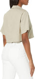 Nia Womens Button Up Malta Shirt Oyster Brown M