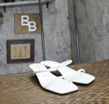Calvin Klein Womens Opelle Heeled Sandal KCOPELLE2 White 7.5M