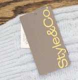 Style & Co. Womens Solid Cable Knit Scarf Long SC9542505 Light Blue