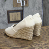 Toms Womens Michelle Espadrille Wedge Sandal 10017900 Natural Brown 6M