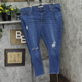 Levis Womens Plus Size 721 High Rise Skinny Jeans Straight Through Blue 24W