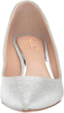 Jewel Badgley Mischka Royalty Pointed Toe Kitten Heels Shoes Silver Gray 7.5M