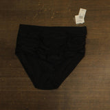 Raisins Curve Ruched Bikini Swim Bottom Black 18W
