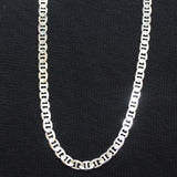Calvin Klein Sterling Silver Mariner Link Flat Chain Necklace Silver Gray 20"