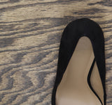 INC International Concepts Saija Pumps Embellished Heels Black Microsuede 8M