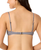 Salt + Cove Juniors Plaid Underwire Bikini Top Swim Black / White Print S