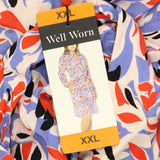 Well Worn Women's Collared Midi Dress with Pockets 1749069 Red Print 2XL