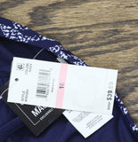 Island Escape Printed Underwire Racerback Tankini Top Navy / White Blue 10