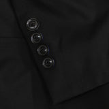 Billy London UK Mens 2-Button Polyester Blend Suit Jacket Black 36S