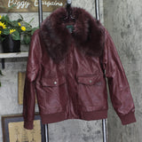 Wild Fable Womens Faux Leather Bomber Jacket 94656100 Red S