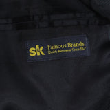 s&k Famous Brands Mens Wool Blend 2-Piece Suit Set Gray Plaid 42R / 36W