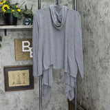 Womens Lightweight Hooded Knit Drapey Cardigan 16666c8d003d5b Gray XL