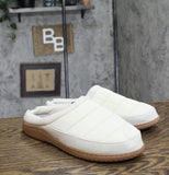 Dluxe By Dearfoams Womens Jess Slide Slippers 89471225 Cream Off White XL(11-12)