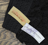 American Rag Cie Tiered Laser-Cut Faux-Suede Cropped Shorts Classic Black M