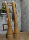 Universal Thread Wide Mid Calf Western Riding Round Toe Boots Tan Brown 8M-WC
