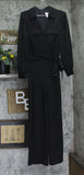 DKNY Belted Collared Tie Waist Jumpsuit DD3K284A Black 6