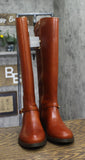 On 34th Womens Firesse Riding Boots 10019685500 Cognac Leather Brown 6.5\M