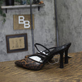 A New Day Womens Sonia Heels Leopard Mesh Slip On 94567856 Light Brown 9M