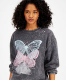 Junk Food Womens Triangle Butterfly Graphic-Print Sweatshirt 12UXJF366