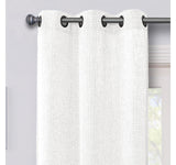 Regal Home Solid Grommet Top Light-Filtering Single Curtain Panel White 38x63